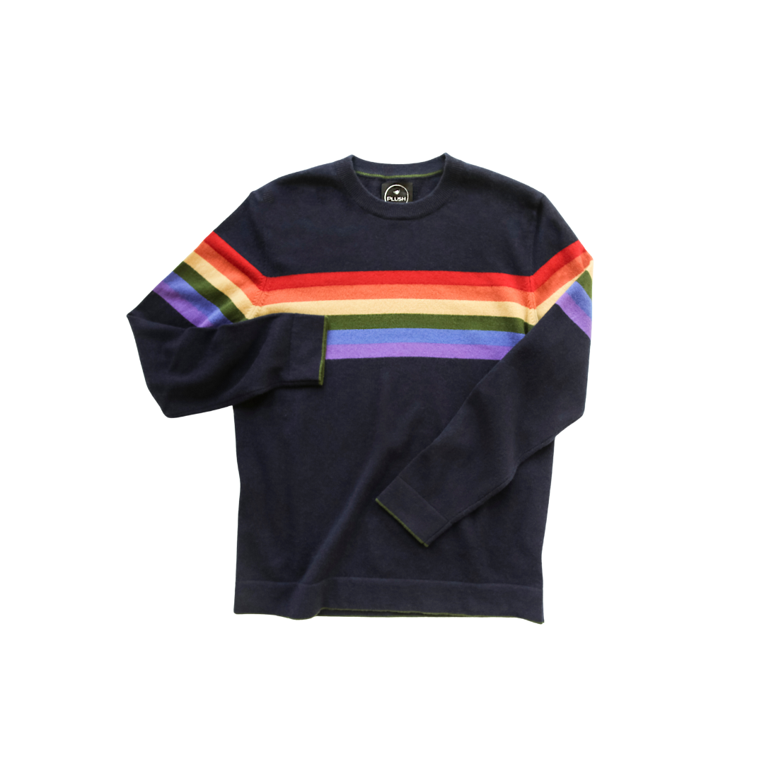 Rainbow Stripe Cashmere Sweater  The Finest Collection Of Luxury