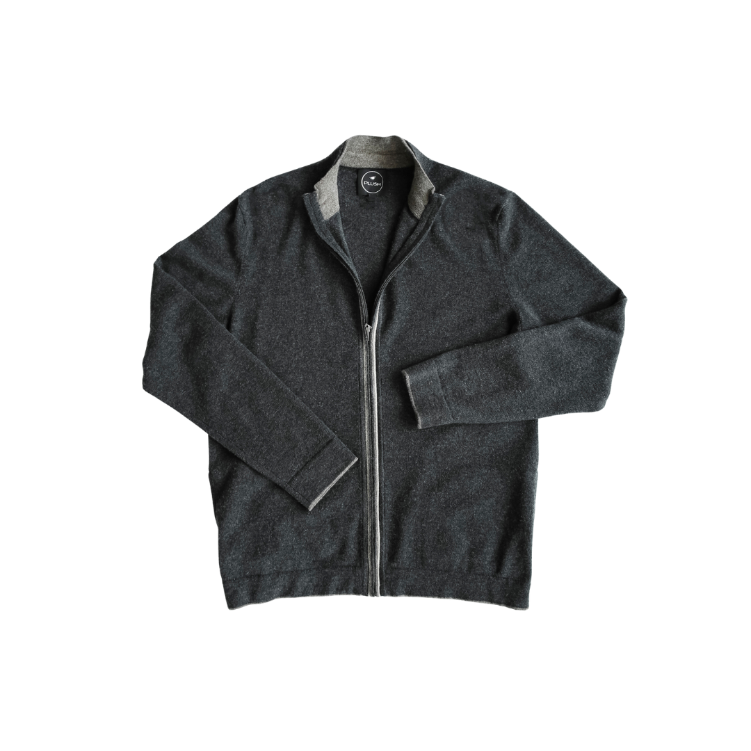 Lightweight Cashmere Zip Cardigan